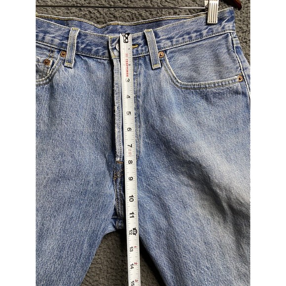 Vintage Y2K Levi's 501 Button Fly Denim Jeans (measured 32x34) Light Wash - Picture 9 of 16